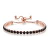 Pulsera de Tenis Ajustable para Mujer con 12 Piedras de Nacimiento de 4 mm, Fila Única Completa de Diamantes, Pulsera de Piedras Preciosas Transfronteriza Europea y Americana