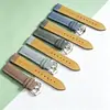 Accesorios para Correa de Reloj de Piel de Vaca de Primera Capa Denim de Gama Alta Retro Adecuado para Huawei Correa de Lona de Cuero Genuino Suave para la Piel
