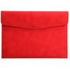 Bolsa de Armazenamento de Arquivos em Couro A4 Cor Pura Clássica Impermeável Bolsa de Arquivos Simples Retrô Grande Capacidade Reunião de Negócios