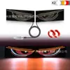 Luz Dinámica Ojo de Diablo USB para Coche Transfronteriza Pegatina para Coche Pantalla LED Camión Coche Luz para Parabrisas Delantero y Trasero