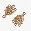 Colgante de borla de circonita microincrustada con borde de cobre fundido de 10*18MM accesorios para joyería DIY pulsera collar material para clavícula