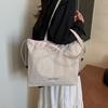 Bolso de Hombro de Gran Capacidad Estilo Coreano Estilo Lazy para Mujer 2025 Nuevo Bolso Tote de Moda Simple Bolso de Mano Ligero con Cordón