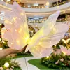 Organza Imitação de Seda Borboleta Rede de Seda Adereços Luminosos com Luzes Xiaomi para Decoração de Vitrine de Shopping