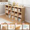 Estantería de Piso Estilo Tronco Gabinete de Pared Integrado Gabinete de Almacenamiento Gabinete de Almacenamiento para Sala de Estar Gabinete Prellis de Estilo Japonés Doméstico Madera Maciza