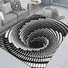 Tapete de Vórtice Visual 3D de Desejo Transfronteiriço Tapete Armadilha de Ilusão 3D Tapete de Chão para Quarto Tapete para Mesa de Centro de Sala de Estar Atacado