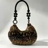 Bolsa Feminina de Ombro Estilo Chinês Tendência Chinesa Contas de Madeira Bolsa Bolinho Outono/Inverno Nova Moda Personalizada Criativa Bolsa de Axila