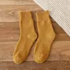 Meias Grossas com Forro de Lã Femininas de Inverno Meio da Panturrilha Meias de Terry Coloridas Meias à Prova de Odor Terry Quente para Inverno Feminino