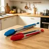 Clipe de comida de aço inoxidável com silicone de boa qualidade de 7 polegadas cozinha clipe de comida de 12 polegadas clipe de pão churrasco clipe de bife