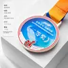 Medalha Criativa de Cristal para Crianças Jogos Escolares Metal Pequeno Listagem Basquete Maratona Corrida Medalha Gravação Lote