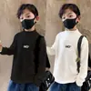 Y2138 # Camiseta Térmica de Base Masculina Outono e Inverno Quente Meia-Gola Alta Infantil para Crianças Maiores