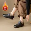 Zapatos Antideslizantes para Mamá Zapatos de Algodón Zapatos de Cuero Cálidos con Felpa Cómodos para Personas Mayores No Cansan los Pies Zapatos de Mujer Invierno