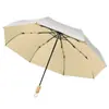 Paraguas Plegable Simple de Doble Capa Color Plata Titanio Protección Solar UV Descuento del 70% Paraguas para Mujer con Doble Refuerzo de Varillas Paraguas para Viento y Lluvia