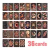 36 Cartões Postais Vintage Estilo Tarot Misterioso para Diário, Decoração de Colagem, Cartões Rígidos, Cartões de Arte Criativa Boêmia