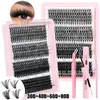 Amazon Set de Pestañas Postizas Transfronterizo 30D40D60D80D Segmentadas Naturales Gruesas DIY Pestañas Postizas Gran Capacidad