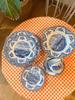 Lista de cauda de comércio exterior Jbs azul castelo médio prato antigo prato de bife de porcelana amarela prato fundo prato de chá da tarde prato de sobremesa tigela de arroz
