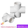 Conexão de Plástico PVC Cruzamento Quatro Vias Plano Quatro Vias UPVC Tubo de Distribuição de Água 75 Conector Branco 110 Tubo de Abastecimento de Água