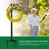 Suporte para mangueira de água externa, suporte autônomo para mangueira de jardim, metal pesado antiferrugem suporte de armazenamento de mangueira criativo
