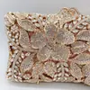 Nuevo Bolso de Noche Dai Wei Incrustado con Flores Diamantes Estilo Europeo y Americano para Banquetes con Pedrería Bolso de Mano para Mujer Bolso de Novia para Boda Bolso de Mano