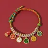 Pulsera Roja Tejida a Mano Estilo Xizang con Cinco Deidades de la Riqueza, Accesorios Étnicos Thangka, Pulsera de la Suerte para el Año de Nacimiento, En Stock