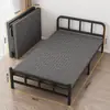 Sábanas de Cama Plegables Cama Individual Hogareña Adulto Dormitorio Cama Sencilla Habitación de Alquiler Cama Dura Cama de Hierro Portátil Cama Auxiliar Cama Extra
