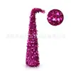 Árbol de Navidad Rojo Rosado de Cuello Torcido de Amazon con Decoraciones de Lentejuelas, Árbol Rojo Rosado, Árbol de Navidad Decorativo de Fiesta Estilo Moderno