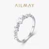 Anillo de Plata s925 para Mujer Estilo Japonés y Coreano Pequeño Fresco Mariposa Micro Diamante Anillo Transfronterizo Apilado Anillo para Dedo Índice Joyería al Mayoreo