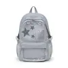 Mochila estilo japonés con bordados de lunares y estrellas, diseño nuevo, moderna y linda, perfecta para estudiantes de secundaria, una opción única y a la moda
