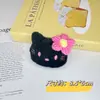 Flor de lana de dibujos animados Gato KT accesorios de felpa pantuflas ropa bolsa broche colgante accesorios Joyería semiacabada para manualidades