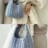 Mini Bolso Tejido de Diseño de Nicho Súper Popular para Mujer, Nuevo Hilo de Material DIY Bolso Hecho a Mano de Espiga