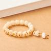 Jade Blanco Bodhi Carbón Garra de Gato Pulsera de Gato Cuerda de Mano para Mujer Regalo para Novia Lindo