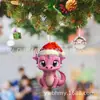 Decoración Navideña de Producto Nuevo Transfronteriza Lindo Dragón de Dibujos Animados Colgante para Coche Colgante para Árbol de Navidad Decoración del Hogar