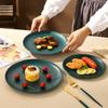 Prato de Sobremesa de Aço Inoxidável Estilo Europeu Transfronteiriço Amazon Grau Alimentício Redondo Prato Ocidental Bandeja para Prato de Sushi para Churrasco Luxo Leve