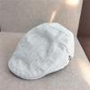 Sombrero Británico Retro Progresivo para Mujer 2025 Primavera y Verano Combinable Boina de Lengüeta de Pato Positiva y Reversible Cabeza Grande Wai Sombrero Pintado
