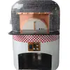 Forno de pizza comercial grande de pedra, com múltiplas fontes de calor (elétrico, a gás ou a lenha), para cozimento rápido em alta temperatura