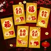2027 Año del Cordero Sobre Rojo Hojuelas Doradas Escarchado Creativo Dibujos Animados 3D Zodiaco Cien Yuan Mil Yuanes Sobre de Dinero de la Suerte Bolsa de Sobre Rojo de Año Nuevo