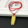 Nuevo Collar con Colgante de Cuerda Roja de Buda Guanyin de Cristal para Hombres y Mujeres Estilo Pareja Collar al por Mayor Colgante de Jade Imitación Artículo de Regalo