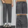 Jeans Cropped Soltos de Barra Reta Confortáveis para Figuras Baixas, Estação Primavera Elásticos Modernos Versáteis Moda Calças Cropped