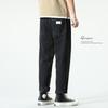 Calças casuais masculinas soltas da marca de moda reta outono e inverno Ruan Shuai all-match American lã forrada calças grossas cônicas inverno
