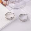 Brincos Grandes de Prata 925 para Mulheres, Brincos de Luxo Leve e Sofisticados com Senso de Design, Brincos de Argola de Nicho, Brincos Pendentes Exagerados, Brincos de Argola Simples