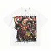 Camiseta de Manga Corta Estampada con Cuello Pequeño de Fútbol Americano Stewell, Comercio Exterior Transfronterizo, Tendencia Unisex, Algodón Puro de Peso Pesado Ropa para Hombre