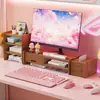 Soporte para Monitor de Computadora, Soporte para Dormitorio Estudiantil, Habitación de E-sports, Estación de Trabajo de Oficina, Multifuncional con Cajón de Almacenamiento y Estante Organizador