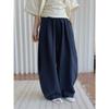 Verano Nuevo Estilo Japonés Simple Aireado Lino Pantalones Casuales con una Silueta Tridimensional, Pantalones Largos Casuales Adelgazantes para Mujer