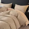 Juego nórdico de 60 hilos de cuatro piezas de sábanas y funda de edredón de algodón puro de fibra larga satinado, sensación de lujo ligero y alta gama para la ropa de cama del dormitorio en verano