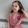 [Oferta Especial] Falda para Niñas Verano 2023 Nuevo Estilo Pantalones Cortos de Manga Corta con Flores Vestido para Bebé Camiseta