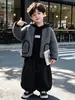 Conjunto de Forro Polar para Niños 2026 Nuevo Otoño/Invierno con Estilo, Sudadera Fresca para Niño, Chaqueta Acolchada de Algodón, Conjunto de Tres Piezas