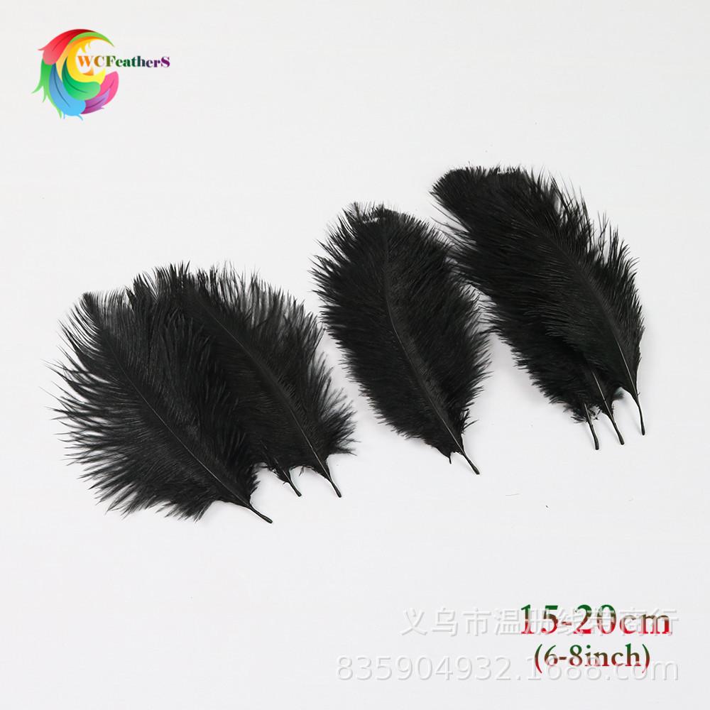 黑色 15-20cm 鸵鸟毛 2