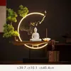 Novo Ornamento Estilo Zen Chinês Casa Sala de Estar Mesa de Entrada Anel de Luz Criativo Modelo de Quarto Decoração Suave Exibição