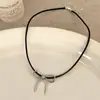 Simples Leve Luxo Elegante Alto Padrão Laço Distintivo Nicho Corrente para Clavícula Tendência Moda Design Doce Cool Colar