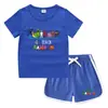 2023 Verão Infantil em torno do pescoço T-shirt hot pants coreano casual assentamento camisa absorvente de suor doces terno de camiseta infantil