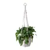 Bolsa de Red Tejida a Mano para Maceta, Decoración de Cuerda de Algodón Bohemia, Colgante de Pared, Jardinería en Balcón, Cesta Creativa Colgante para Plantas Verdes